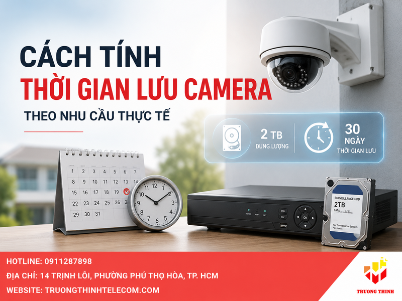 Cách tính thời gian lưu camera theo nhu cầu thực tế