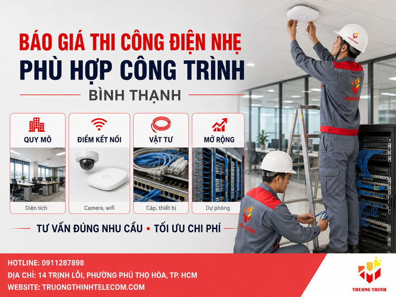 Cách xác định báo giá thi công điện nhẹ phù hợp với công trình