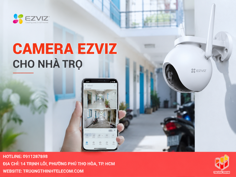 Camera Ezviz cho nhà trọ: Giải pháp an ninh và lưu trữ đáng tin cậy