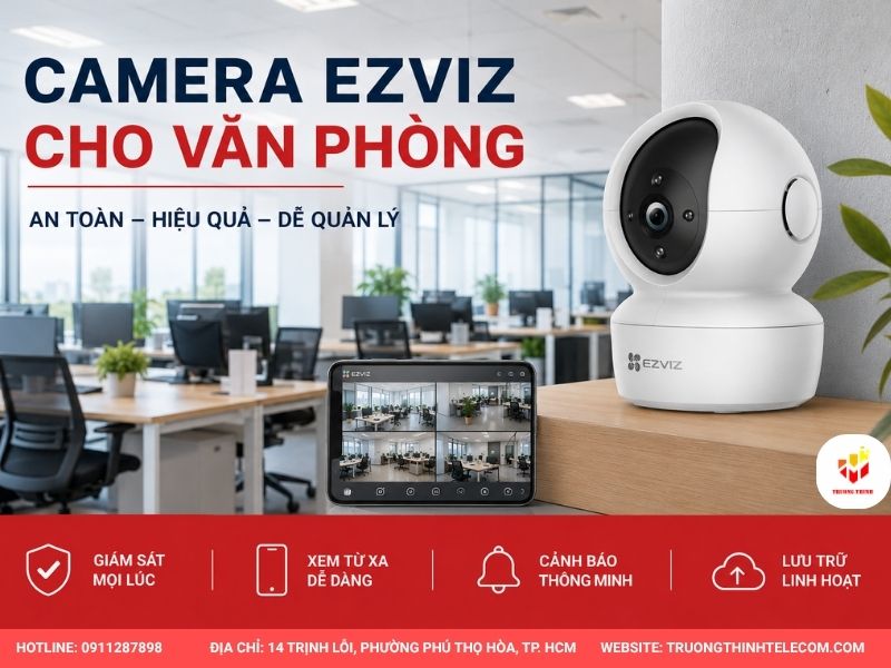 Top Camera Ezviz Cho Văn Phòng Có AI Thông Minh, Hình Ảnh 2K, 4MP