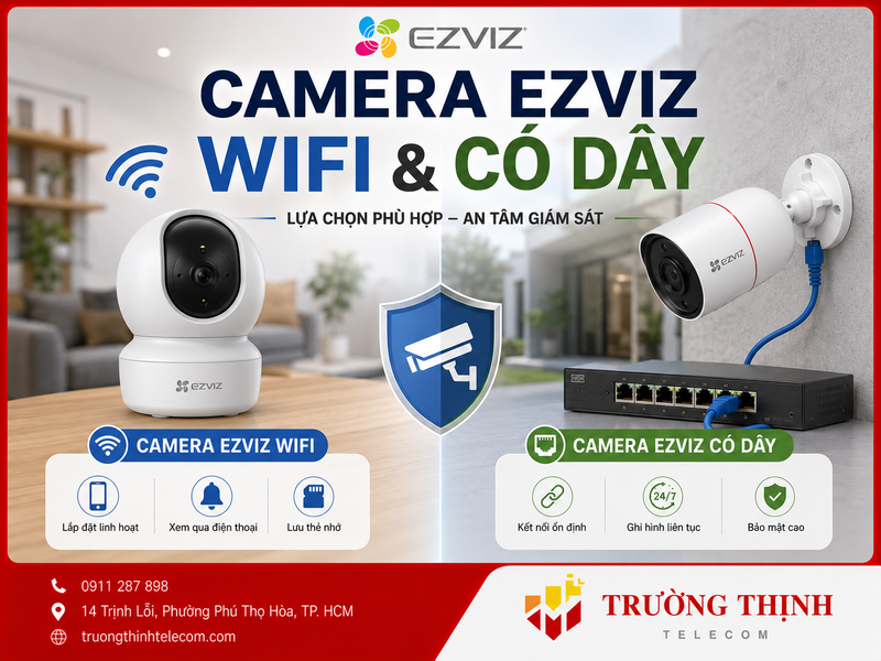 Camera Ezviz wifi và có dây