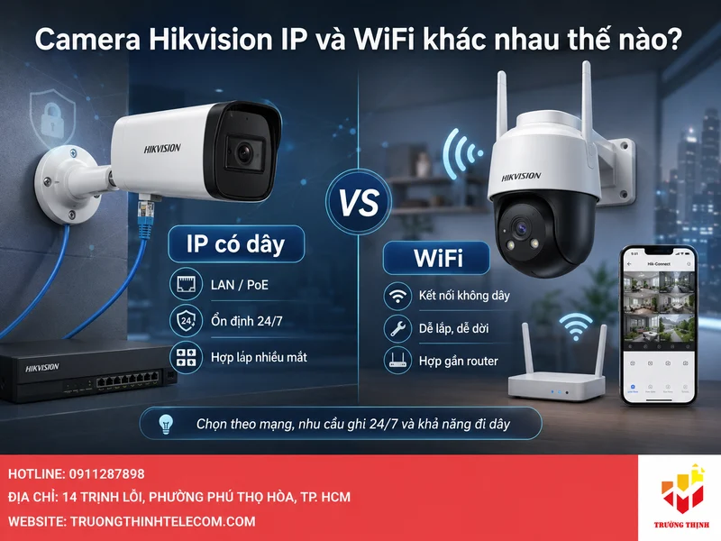 Camera Hikvision IP và Wifi khác nhau như thế nào?