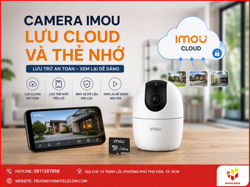 Camera Imou lưu cloud và thẻ nhớ