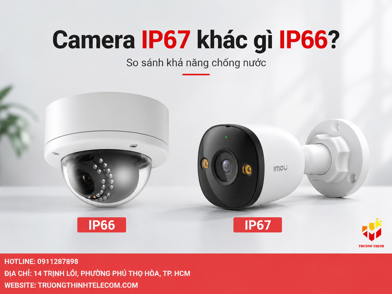 Camera IP67 khác gì IP66: So sánh nên chọn sử dụng loại nào?