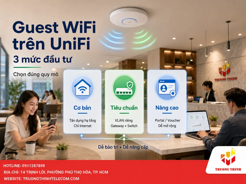 Cấu hình Guest WiFi theo ba mức đầu tư