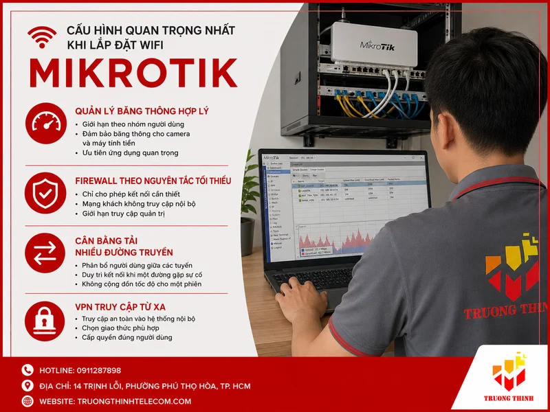 Cấu hình nào quan trọng nhất khi lắp đặt wifi MikroTik?