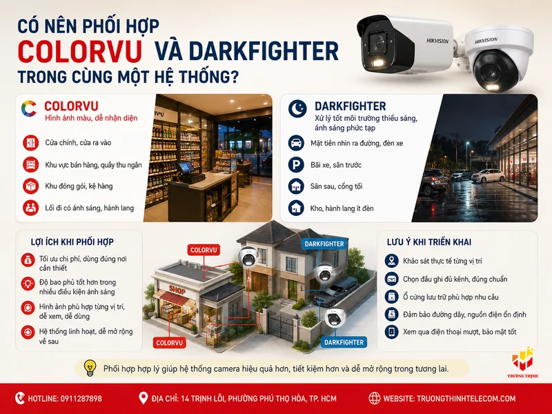 Có nên phối hợp ColorVu và DarkFighter trong cùng một hệ thống?