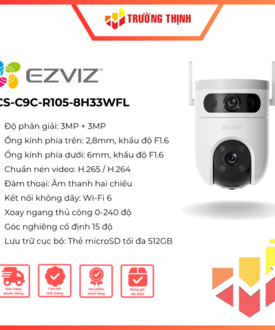 Camera Ezviz C9c Dual 2K CS-C9c-R105-8H33WFL 3MP+3MP hai ống kính