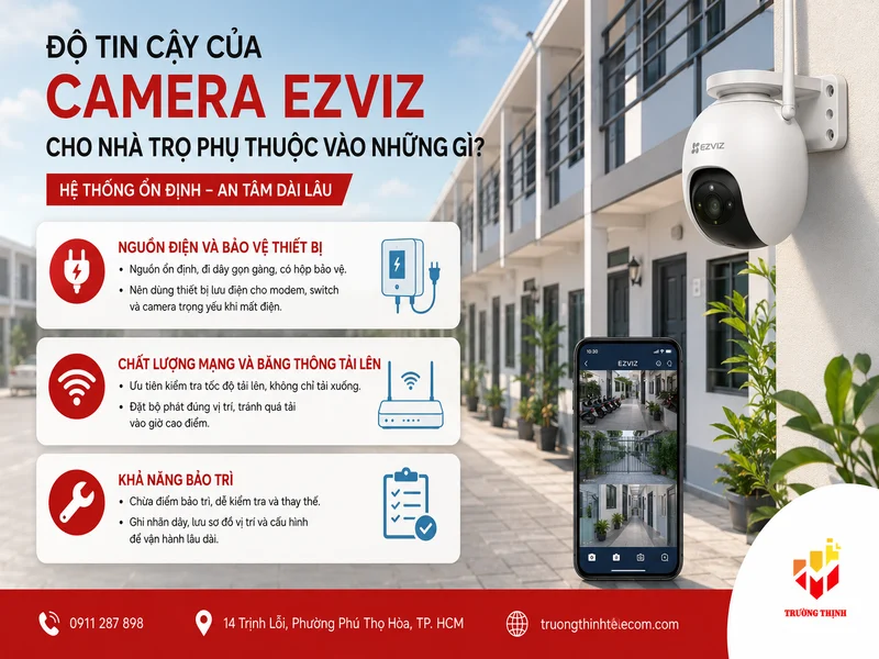 Độ tin cậy của Camera Ezviz cho nhà trọ phụ thuộc vào những gì?