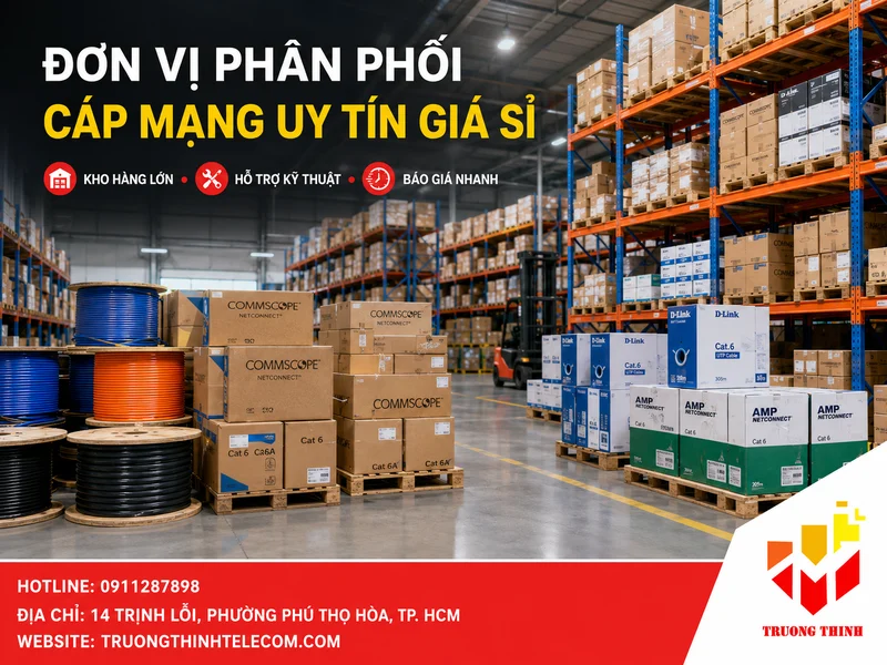 Đơn vị phân phối cáp mạng uy tín giá sỉ
