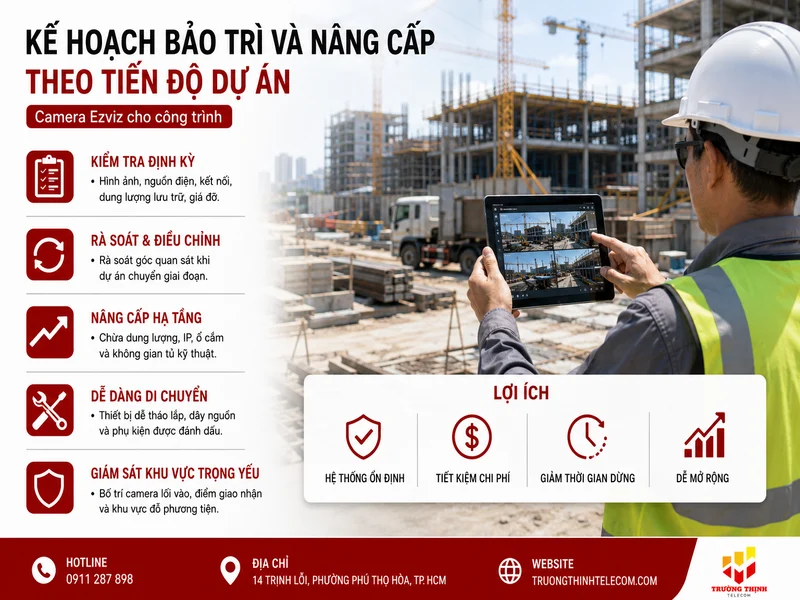 Kế hoạch bảo trì và nâng cấp theo tiến độ dự án