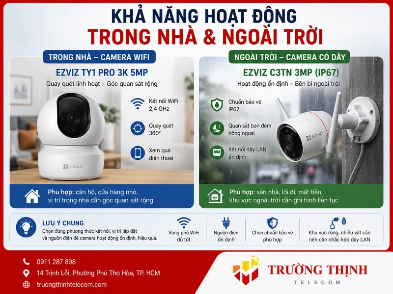 Khả năng hoạt động trong nhà và ngoài trời
