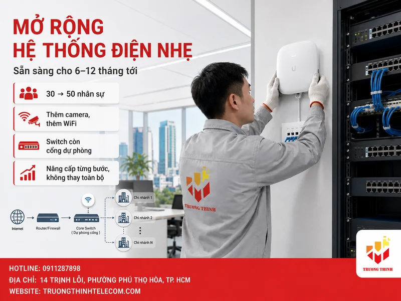 Khả năng mở rộng hệ thống điện nhẹ trong 6–12 tháng tiếp theo
