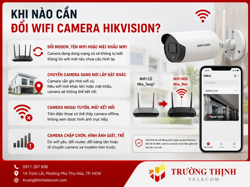Khi nào cần đổi wifi camera Hikvision?
