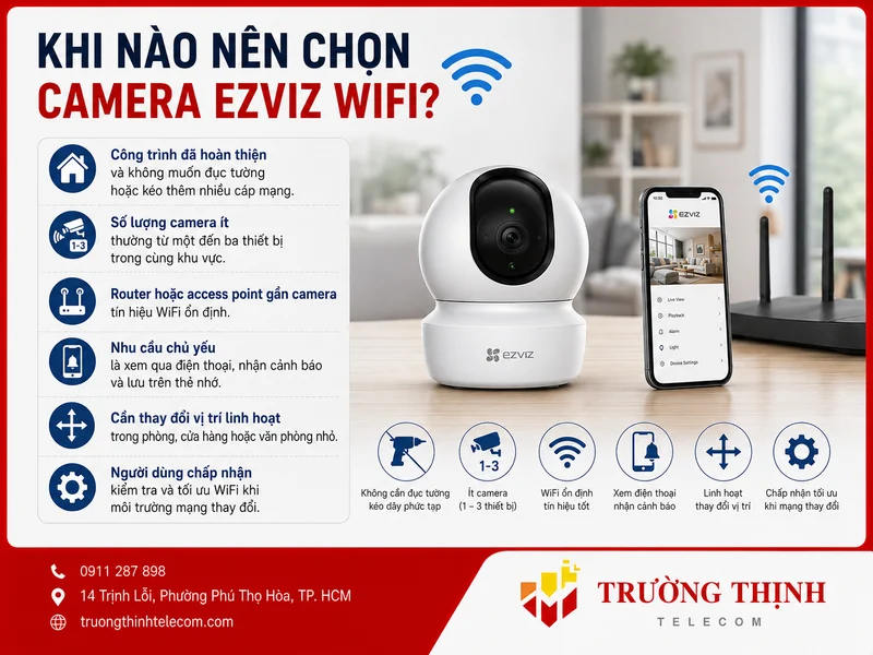 Khi nào nên chọn camera Ezviz WiFi?