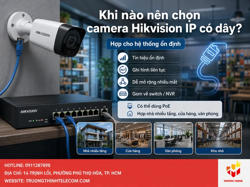 Khi nào nên chọn camera Hikvision IP có dây?