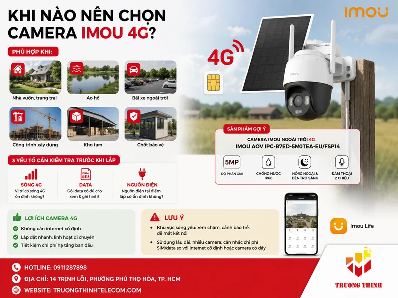 Khi nào nên chọn camera Imou 4G?