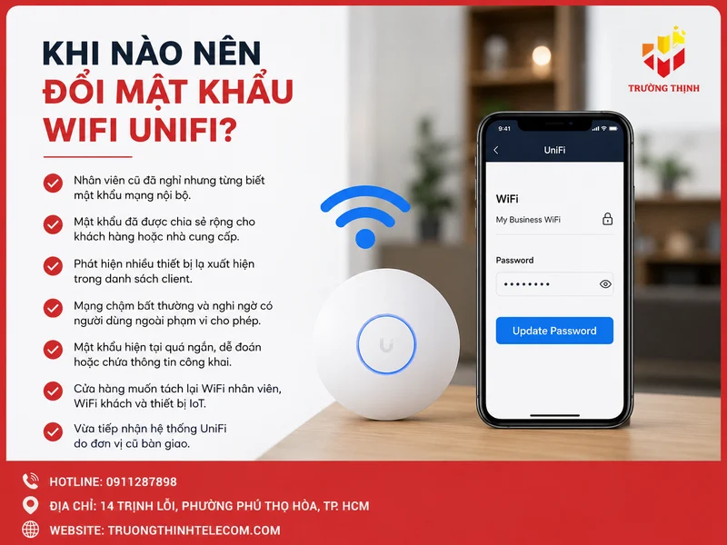 Khi nào nên đổi mật khẩu WiFi UniFi?