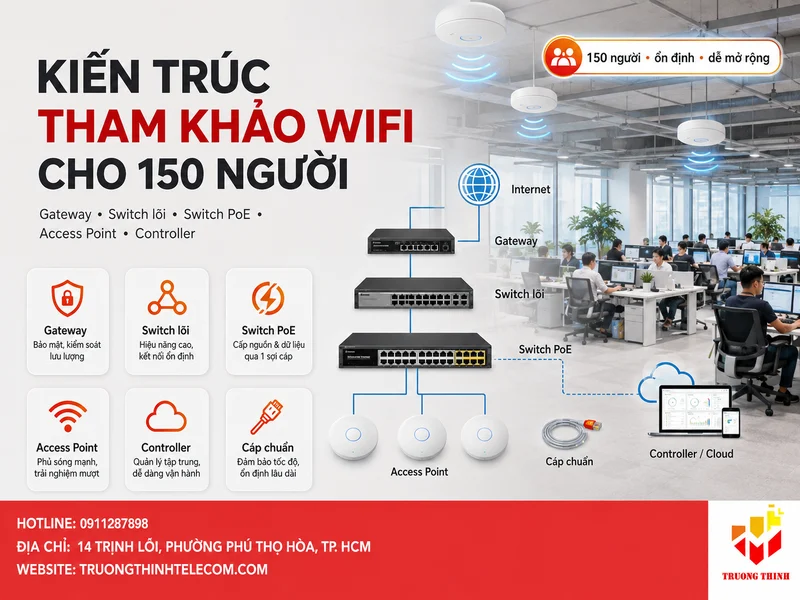 Kiến trúc tham khảo cho hệ thống 150 người