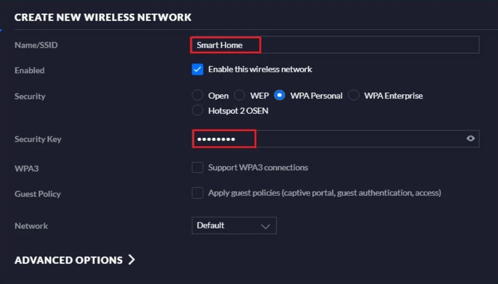 Lặp lại thao tác tạo SSID mới