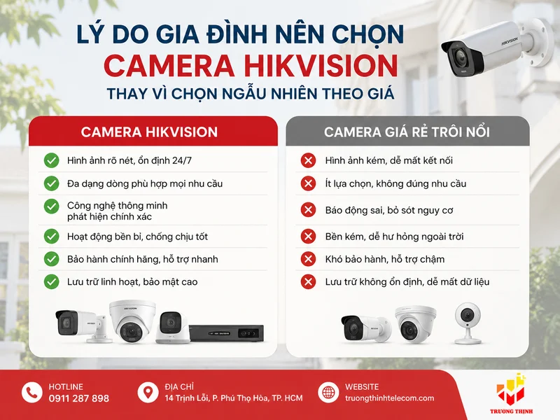 Lý do gia đình nên chọn Camera Hikvision thay vì chọn ngẫu nhiên theo giá