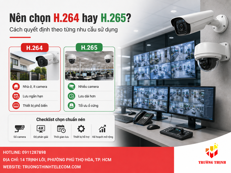 Nên chọn H.264 hay H.265? Cách quyết định theo từng nhu cầu sử dụng