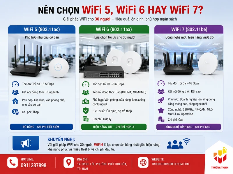 Nên chọn WiFi 5, WiFi 6 hay WiFi 7?