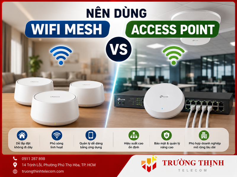Nên dùng wifi mesh hay access point