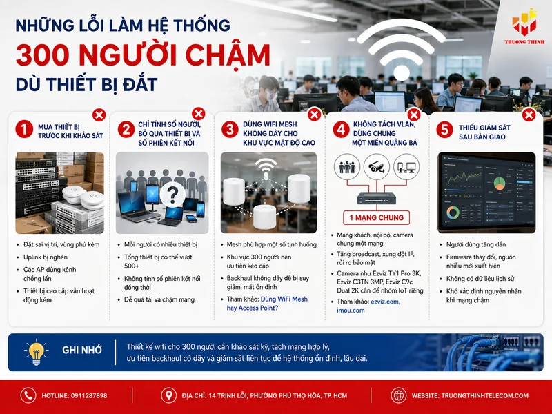 Những lỗi làm hệ thống 300 người chậm dù thiết bị đắt