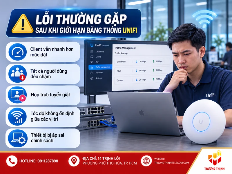 Những lỗi thường gặp sau khi giới hạn băng thông