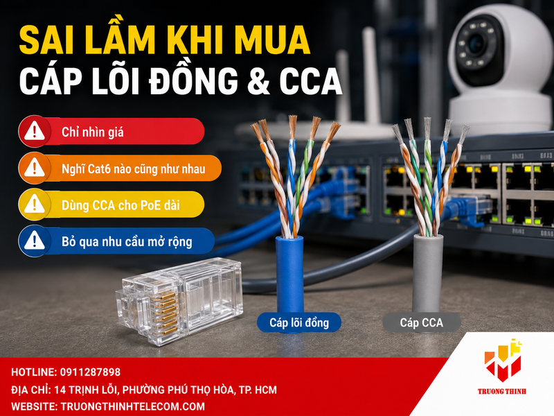 Những sai lầm thường gặp khi mua cáp mạng lõi đồng và CCA