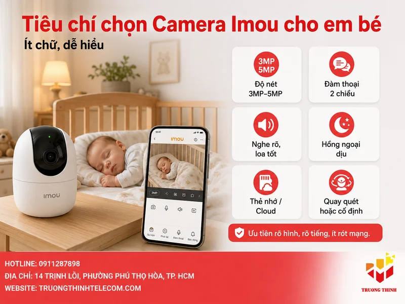 Những tiêu chí quan trọng khi chọn Camera Imou dùng cho em bé