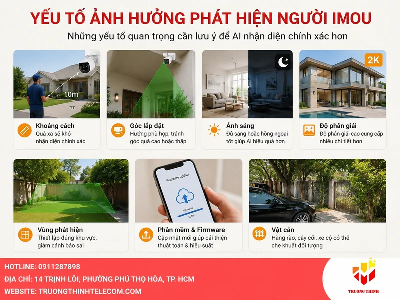 Những yếu tố ảnh hưởng đến khả năng phát hiện người của camera Imou