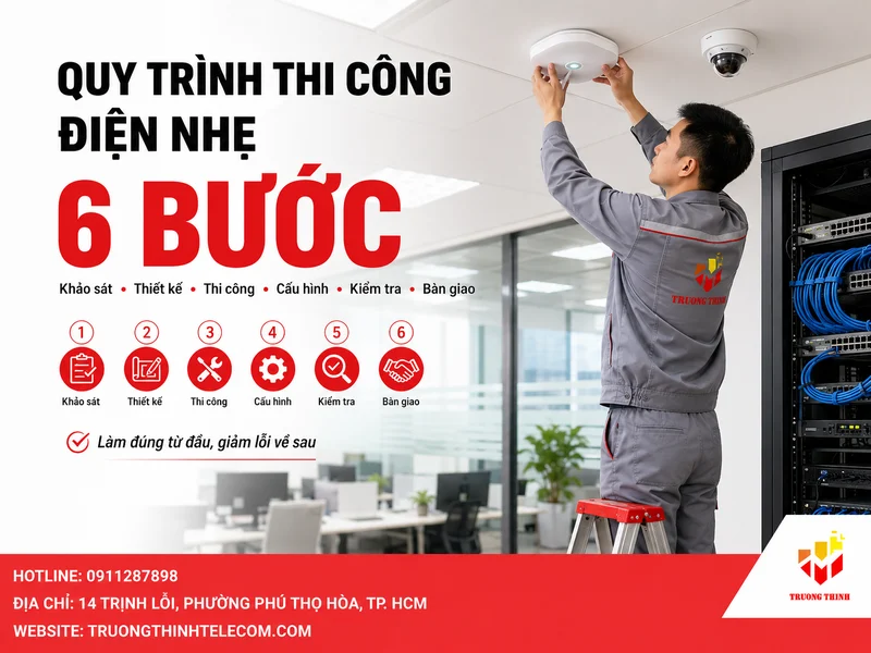 Quy trình thi công điện nhẹ theo 6 bước giúp giảm lỗi về sau