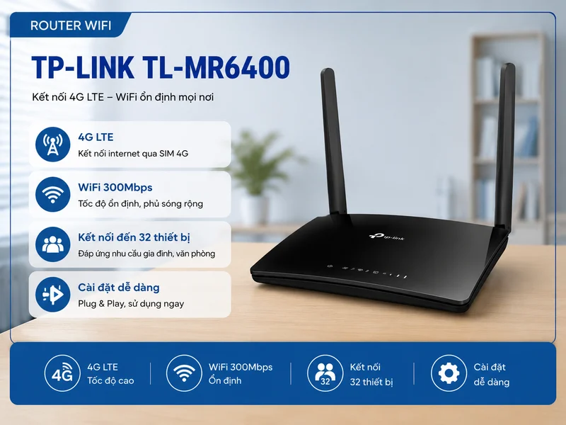 Router Wi-Fi TP-LINK TL-MR6400 - 4G