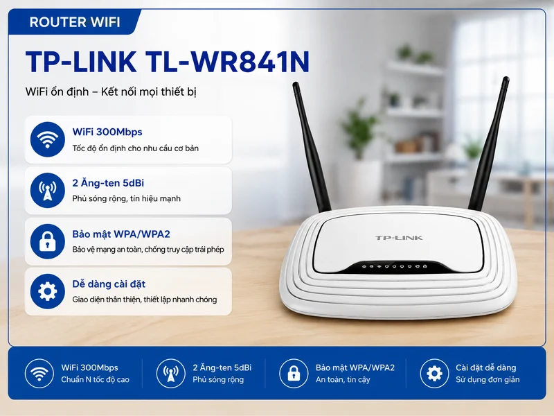 Router Wi-Fi TPLINK TL-WR841N