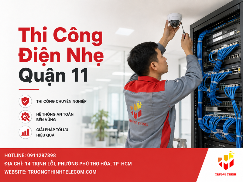 Thi công điện nhẹ quận 11 chuyên nghiệp, uy tín, giá rẻ tại Hồ Chí Minh