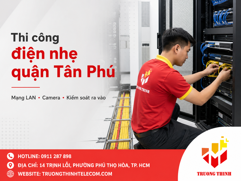 Thi công điện nhẹ quận Tân Phú chuyên nghiệp Giá Rẻ tại TP.HCM
