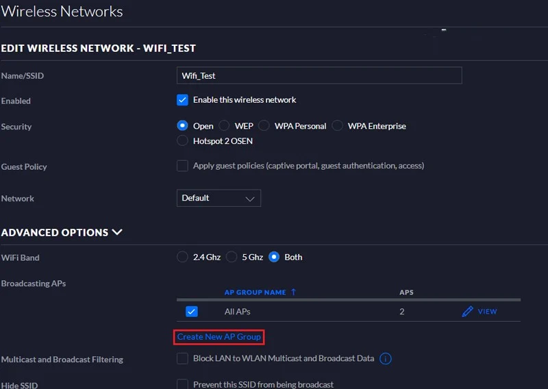Tìm mục Advanced Options