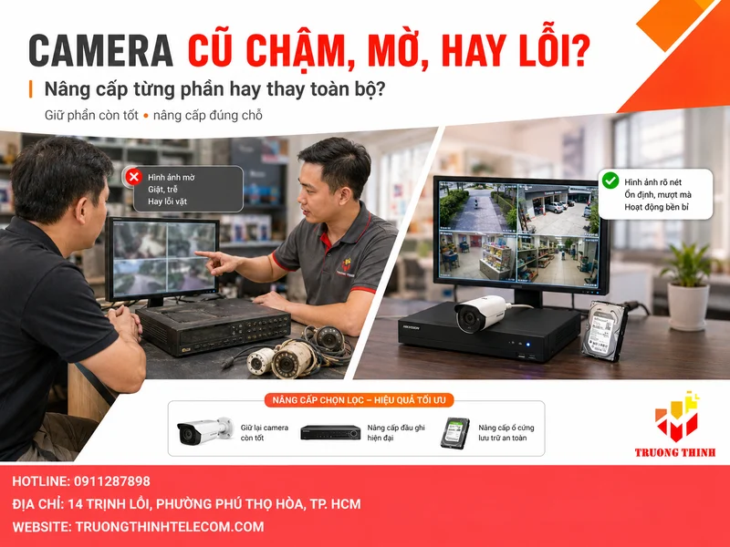 Tình huống điển hình: Hệ thống camera cũ chậm, mờ, hay lỗi – có nên thay toàn bộ?