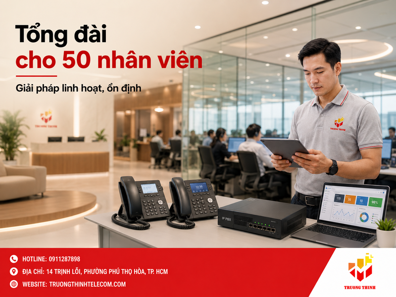 Tổng đài cho 50 nhân viên