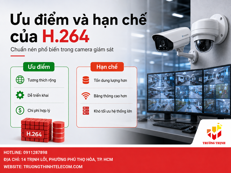 Ưu điểm và hạn chế của chuẩn nén H.264 trong camera giám sát