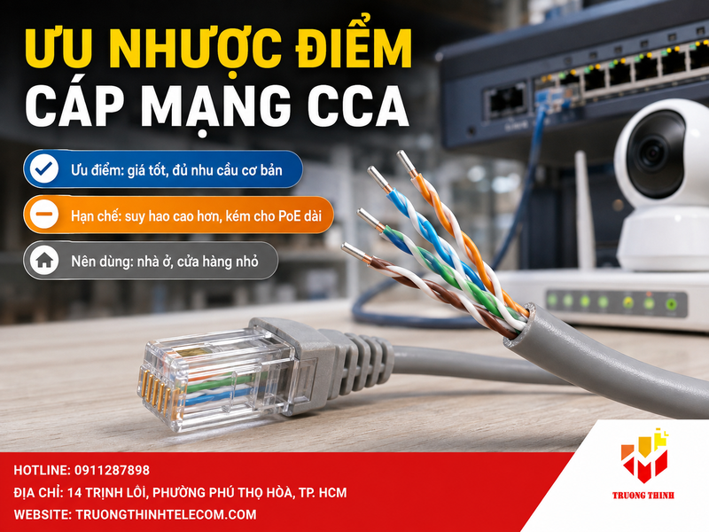 Ưu nhược điểm của cáp mạng CCA và khi nào nên sử dụng