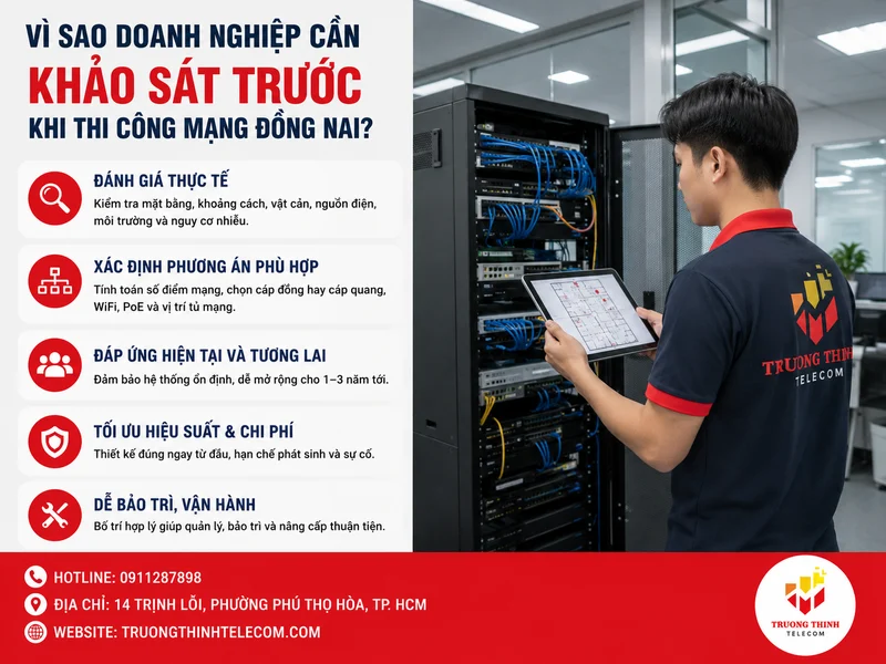 Vì sao doanh nghiệp cần khảo sát trước khi thi công mạng Đồng Nai?