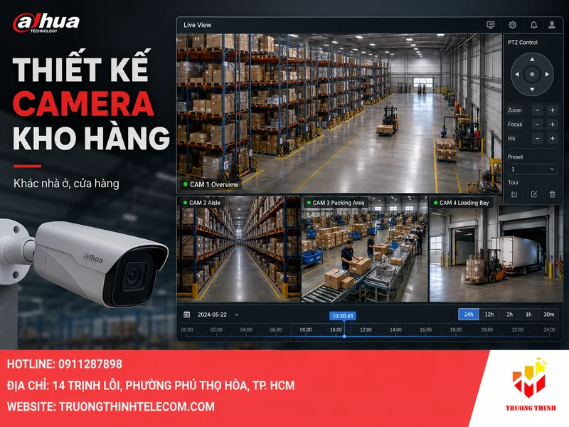 Vì sao kho hàng cần cách thiết kế camera khác nhà ở và cửa hàng?