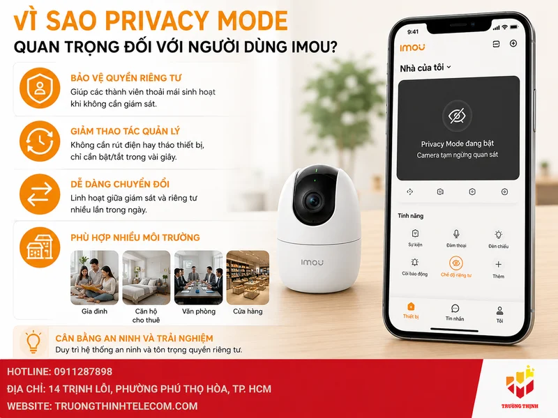 Vì sao Privacy Mode quan trọng đối với người dùng camera Imou?