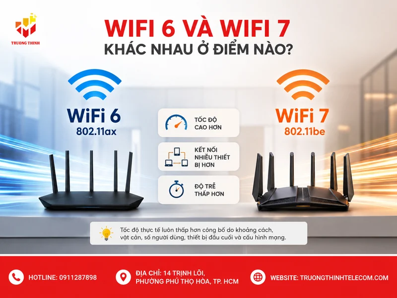 Wifi 6 và wifi 7 khác nhau ở điểm nào?