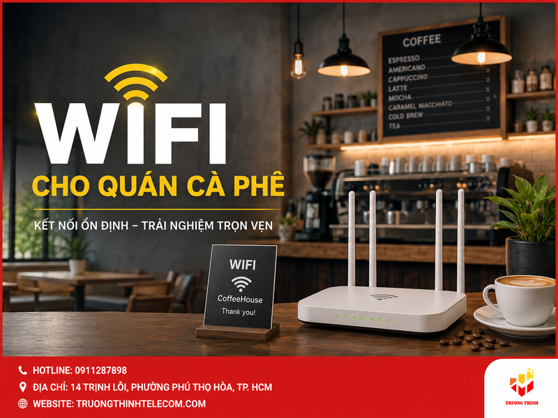 Giải pháp wifi cho quán cà phê mượt mà và tiết kiệm