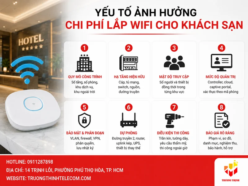 Yếu tố ảnh hưởng chi phí lắp wifi cho khách sạn
