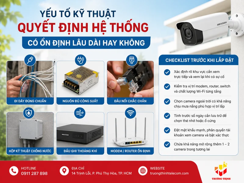 Yếu tố kỹ thuật quyết định hệ thống có ổn định lâu dài hay không